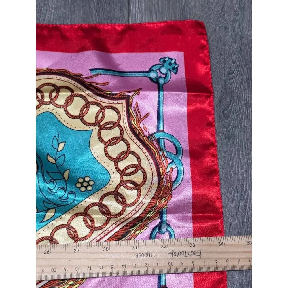 Scarf Carre 100% silk Scarf France Orange Gold A008742